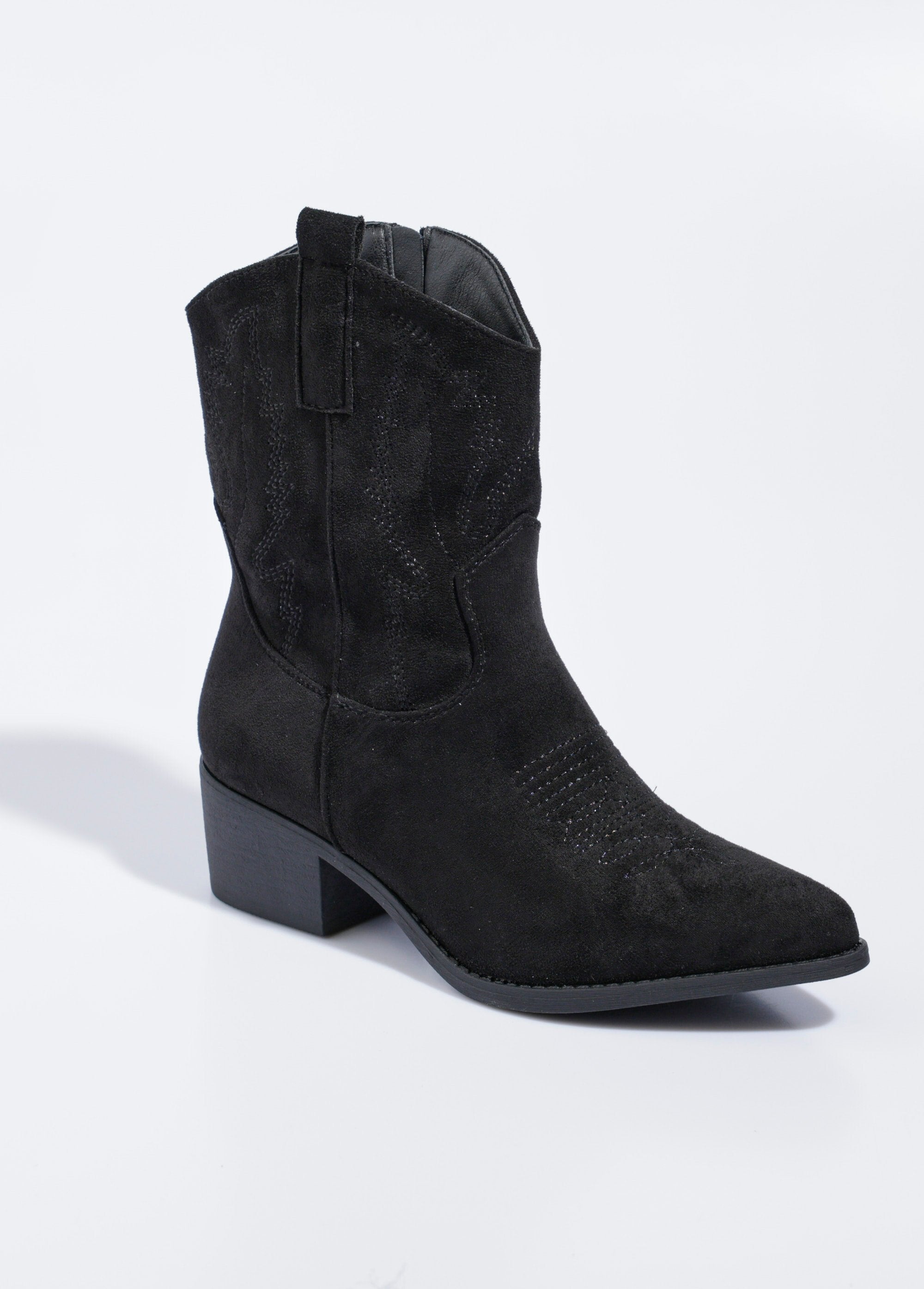 Suede_ankle_boots_with_heels,_western_style_Black_FA1_slim