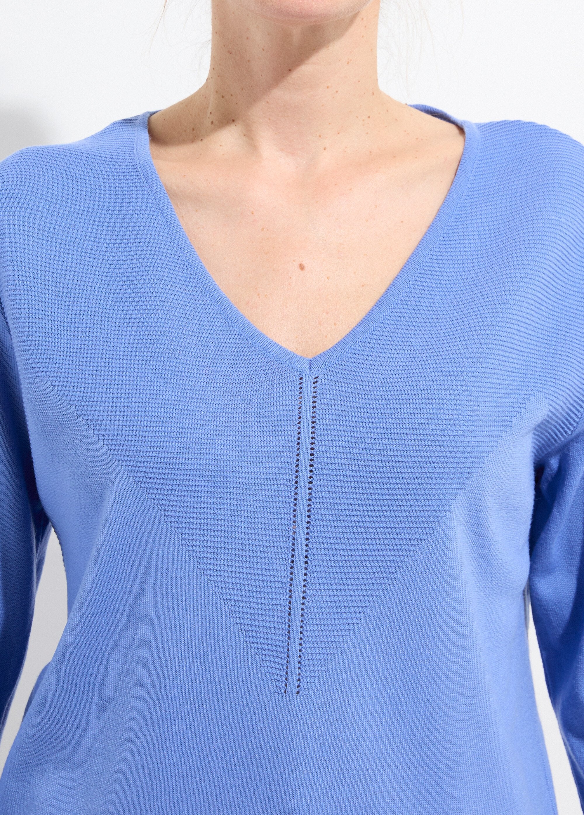 Pull_fin_col_V_manches_longues_Bleu_DE1_slim