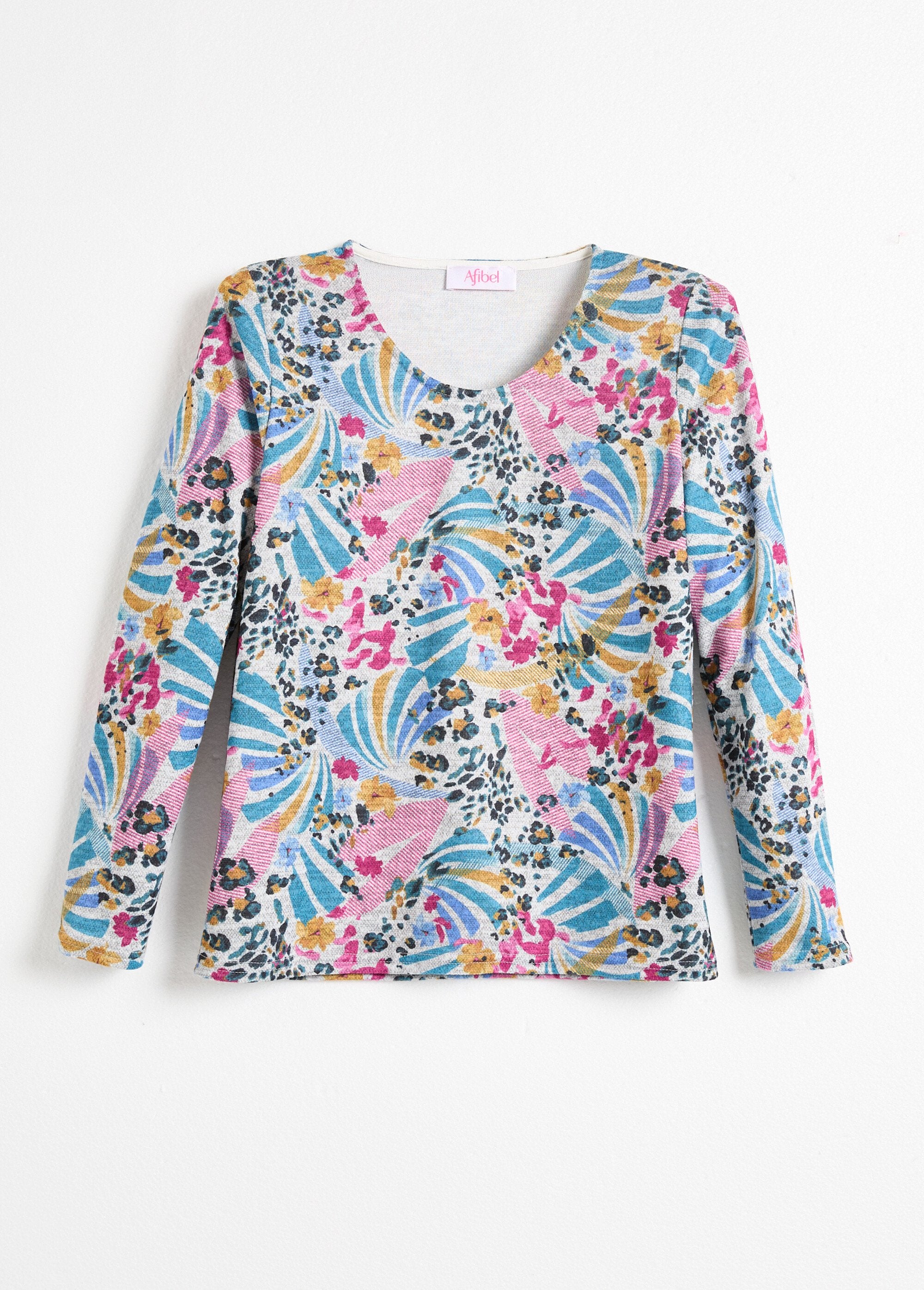 Warm_printed_round_neck_long_sleeve_T-shirt_Gray_and_pink_AP1_slim