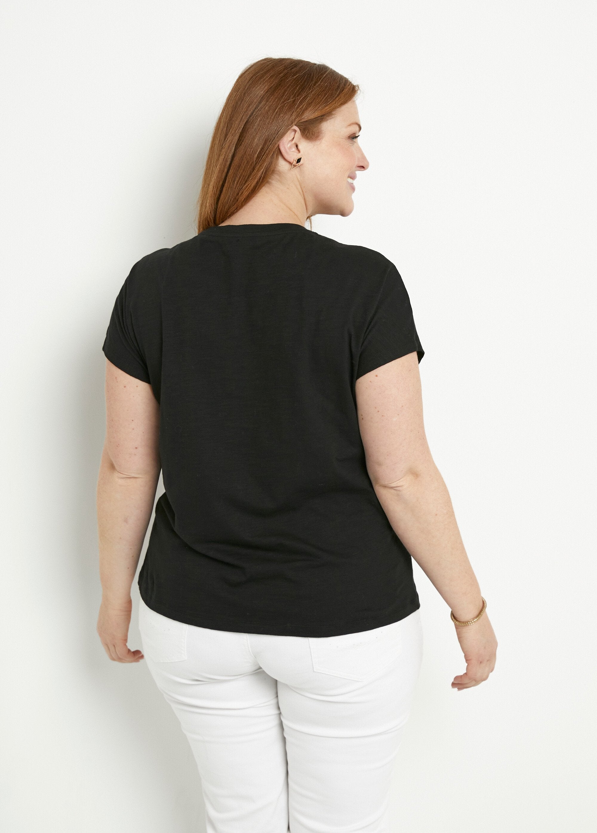 Plain_studded_short_t-shirt_with_flamed_knit_Black_DO1_curvy