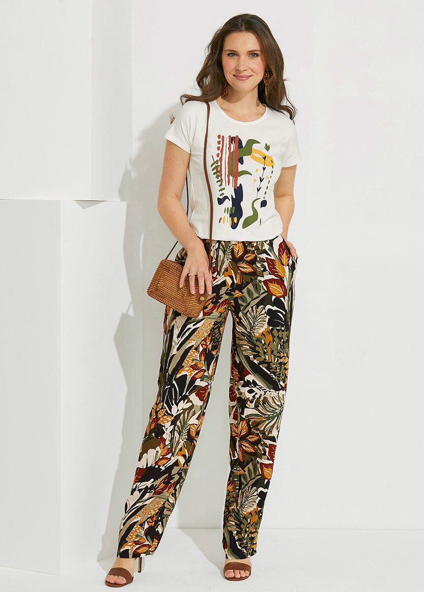 T-shirt_motif_manches_courtes_kimono_Kaki_et_jaune_SF1_slim