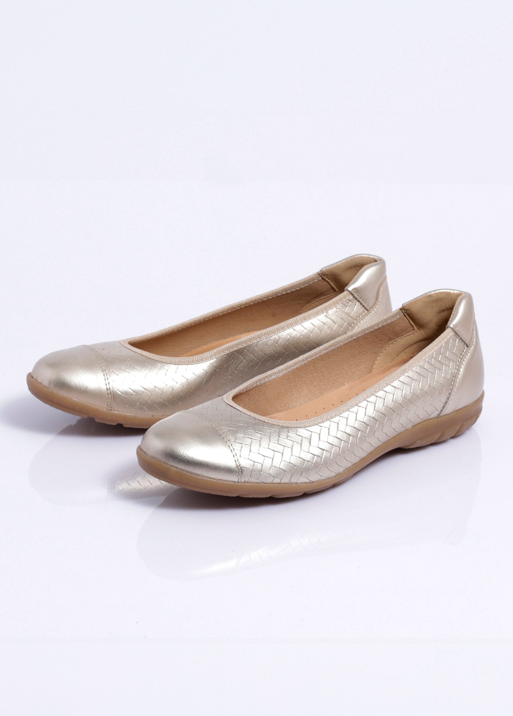 Comfortable_ballet_flats,_braided-effect_leather_Golden_DE1_slim