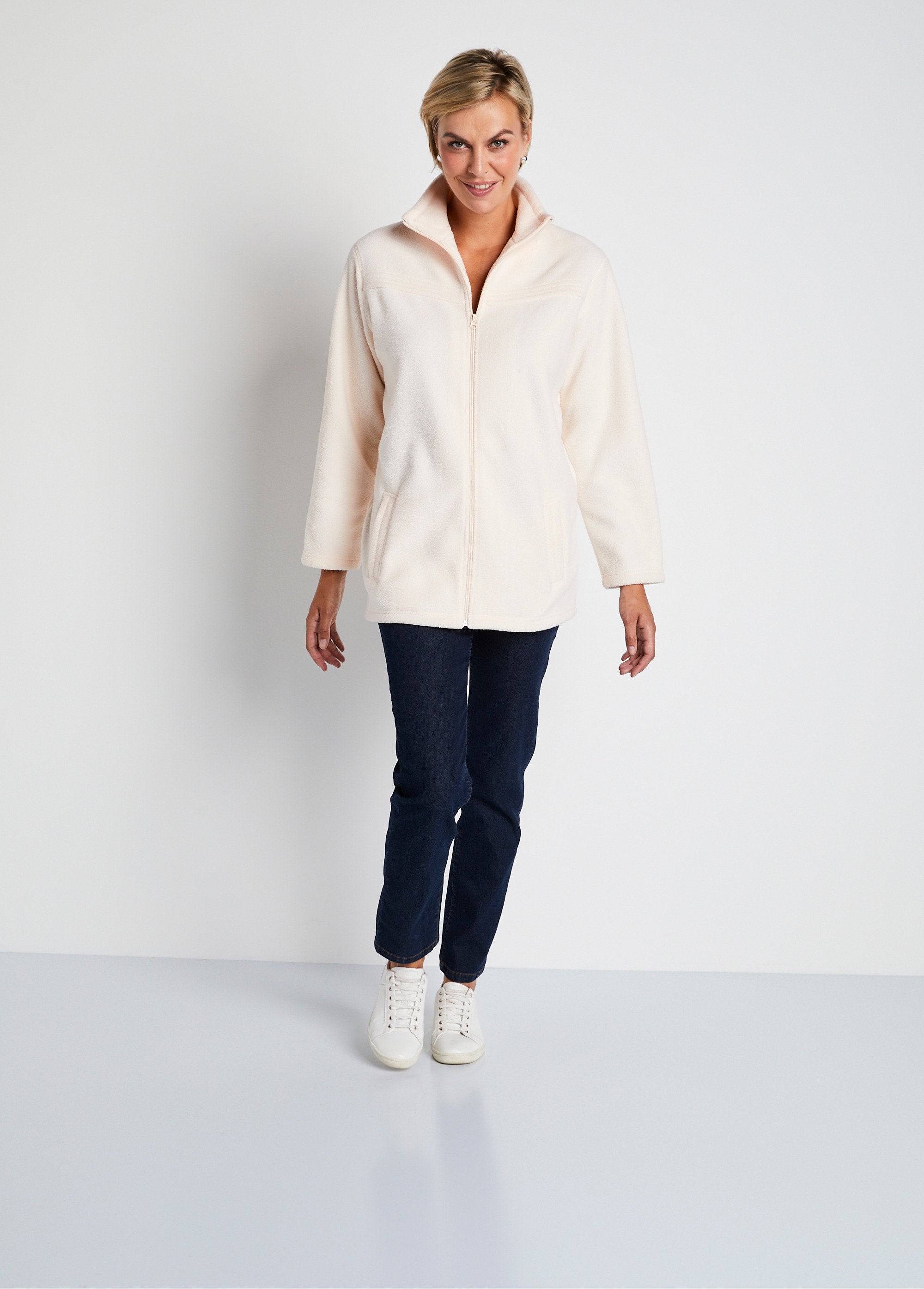 Long-sleeved_zipped_fleece_jacket_Beige_pink_SF1_slim