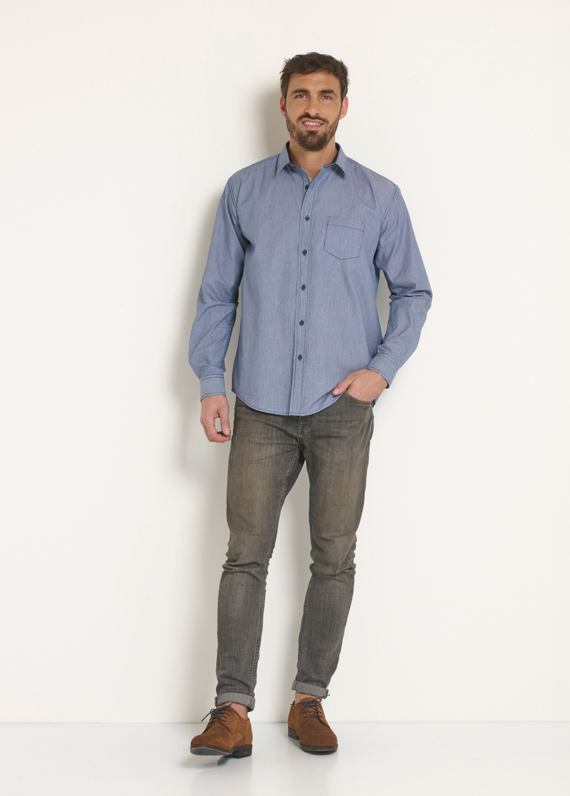 Easy_care_polycotton_shirt_Gray_SF1_slim