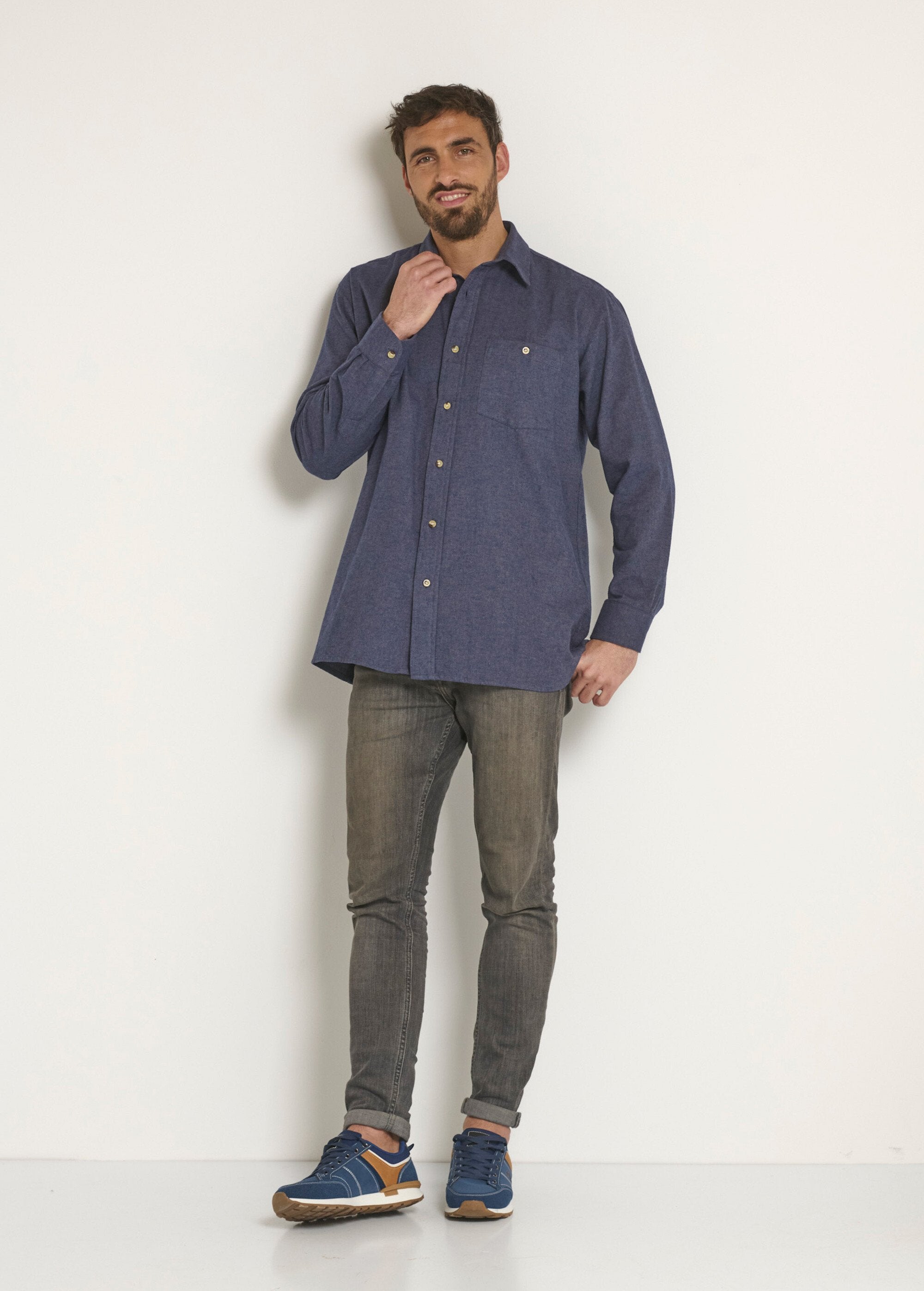 Plain_warm_flannel_shirt_Marine_SF1_slim