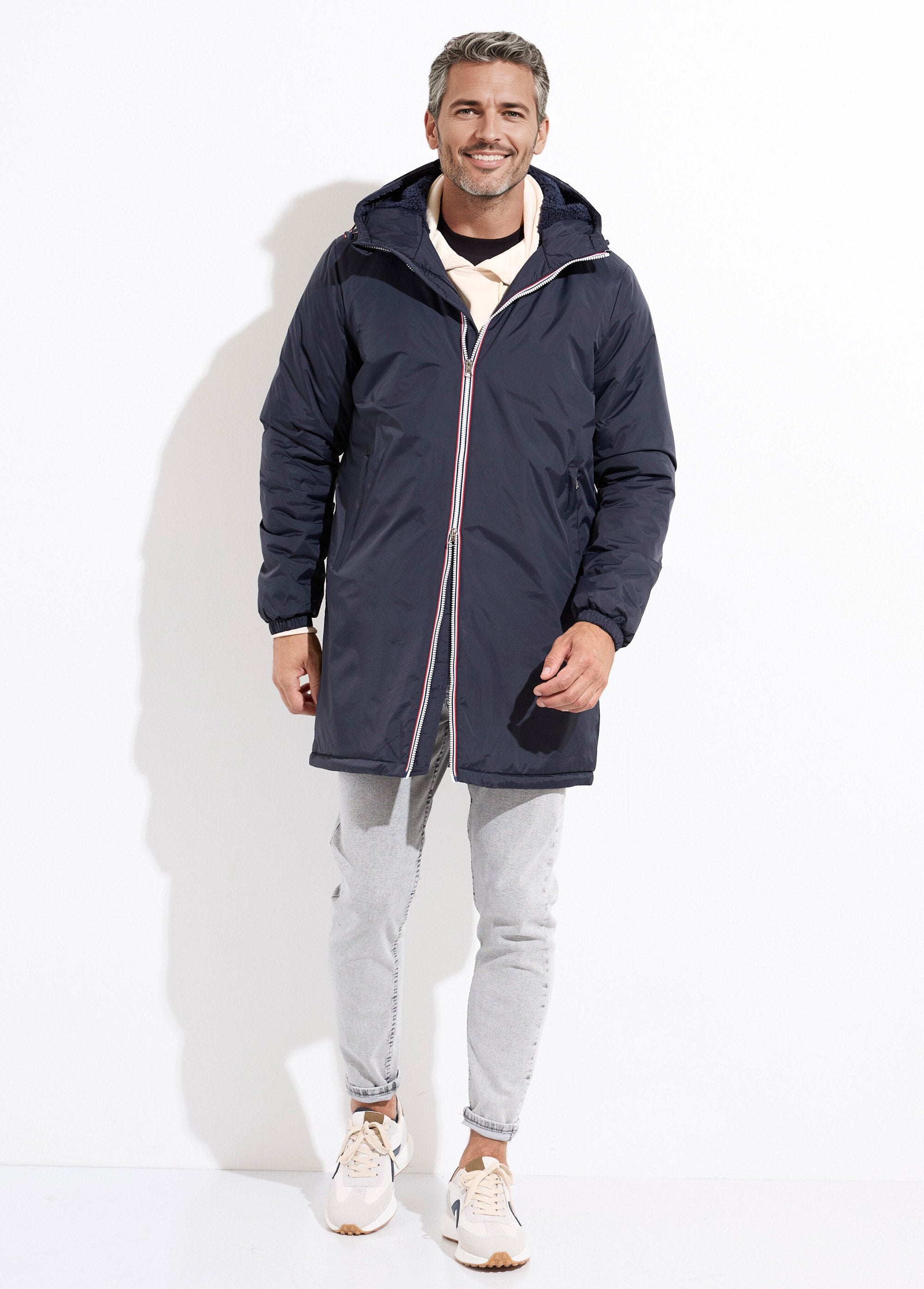 Parka_longue_chaude_fourrée_déperlante_Marine_SF1_slim