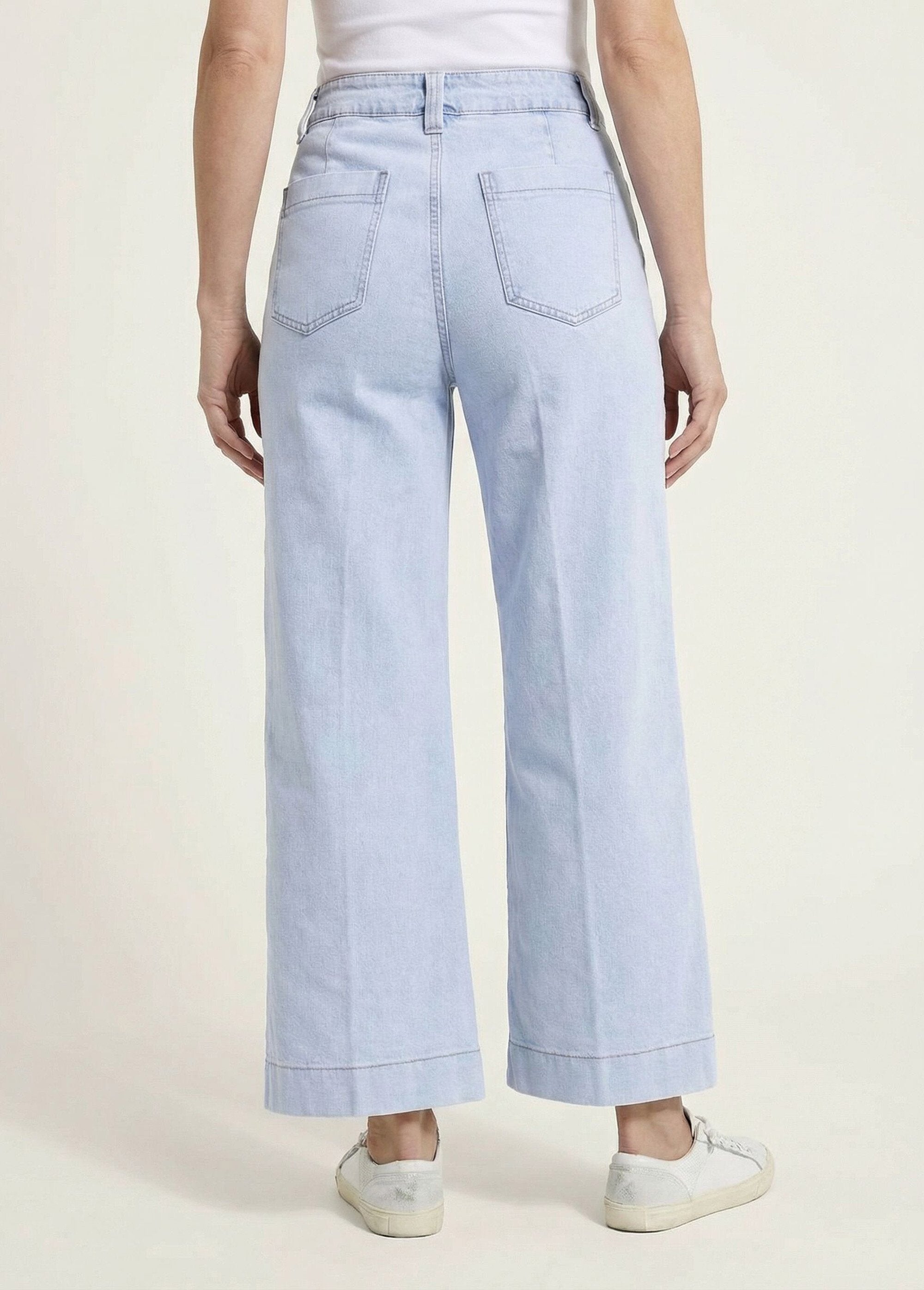 Wide-leg,_5-pocket_jeans,_perfect_for_petite_women_Light_blue_DO1_slim