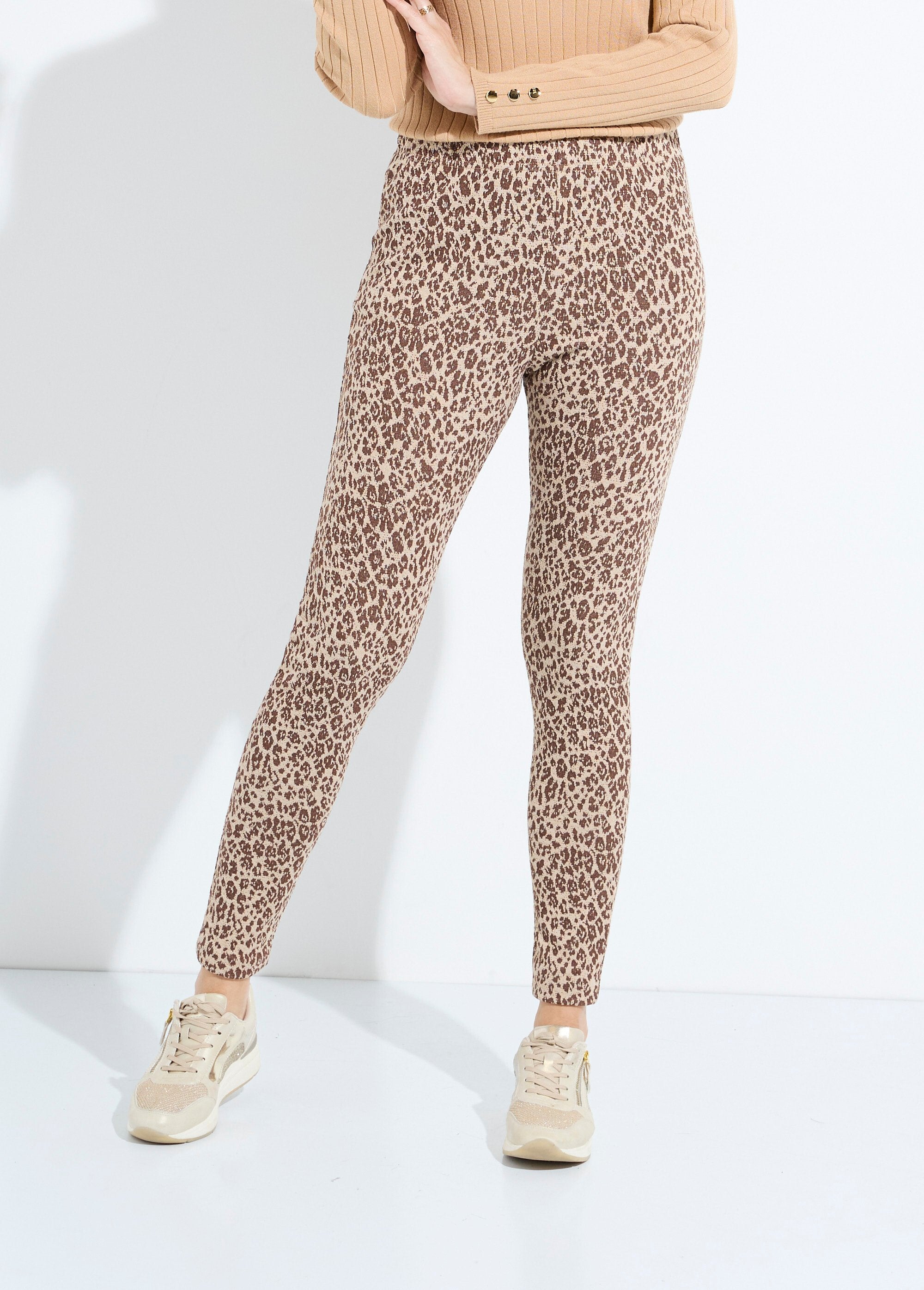 Animal_skin_jacquard_leggings_with_elasticated_waist_Beige_et_camel_FA1_slim