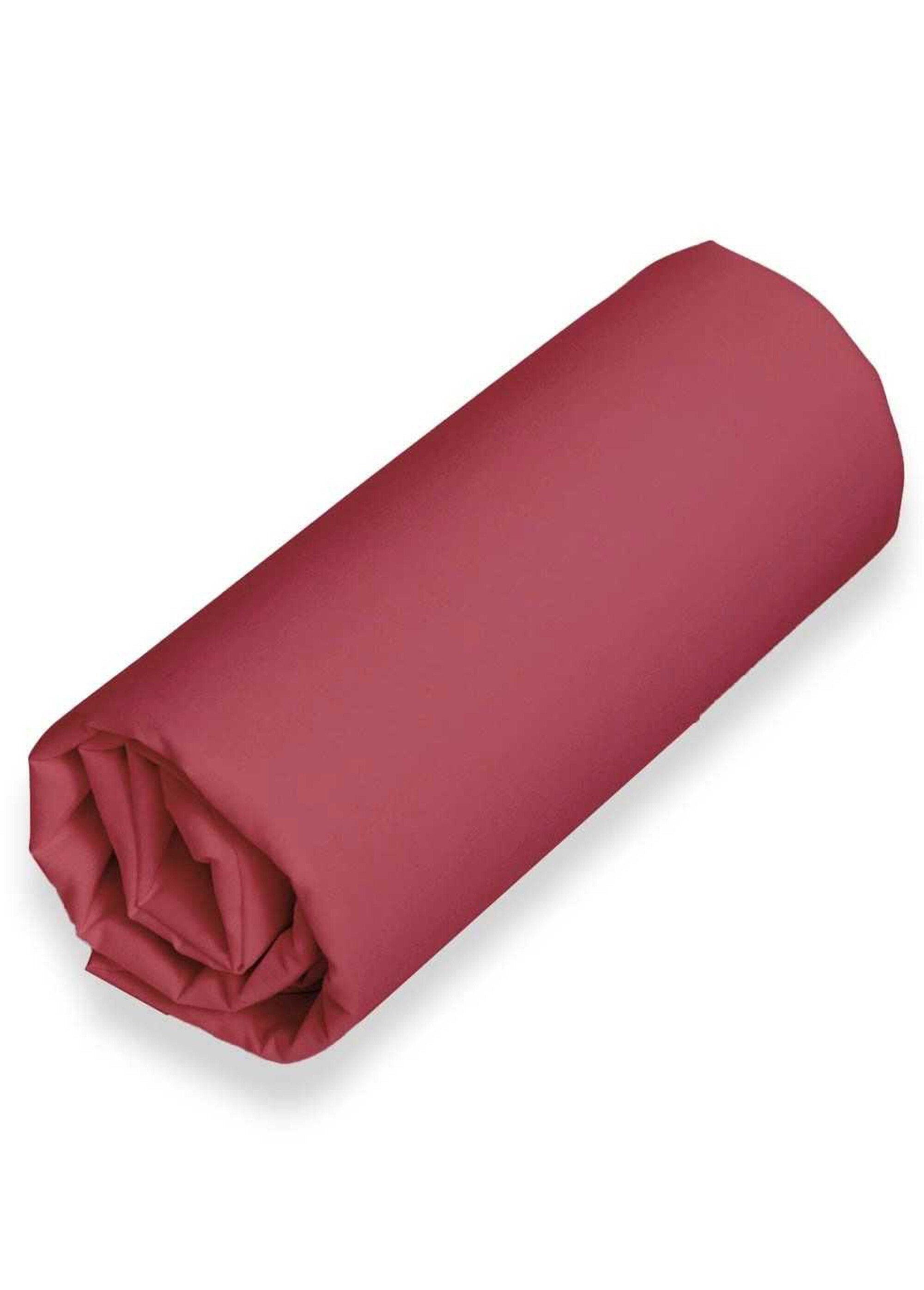 REPOS_plain_cotton_percale_fitted_sheet_Burgundy_FA1_slim