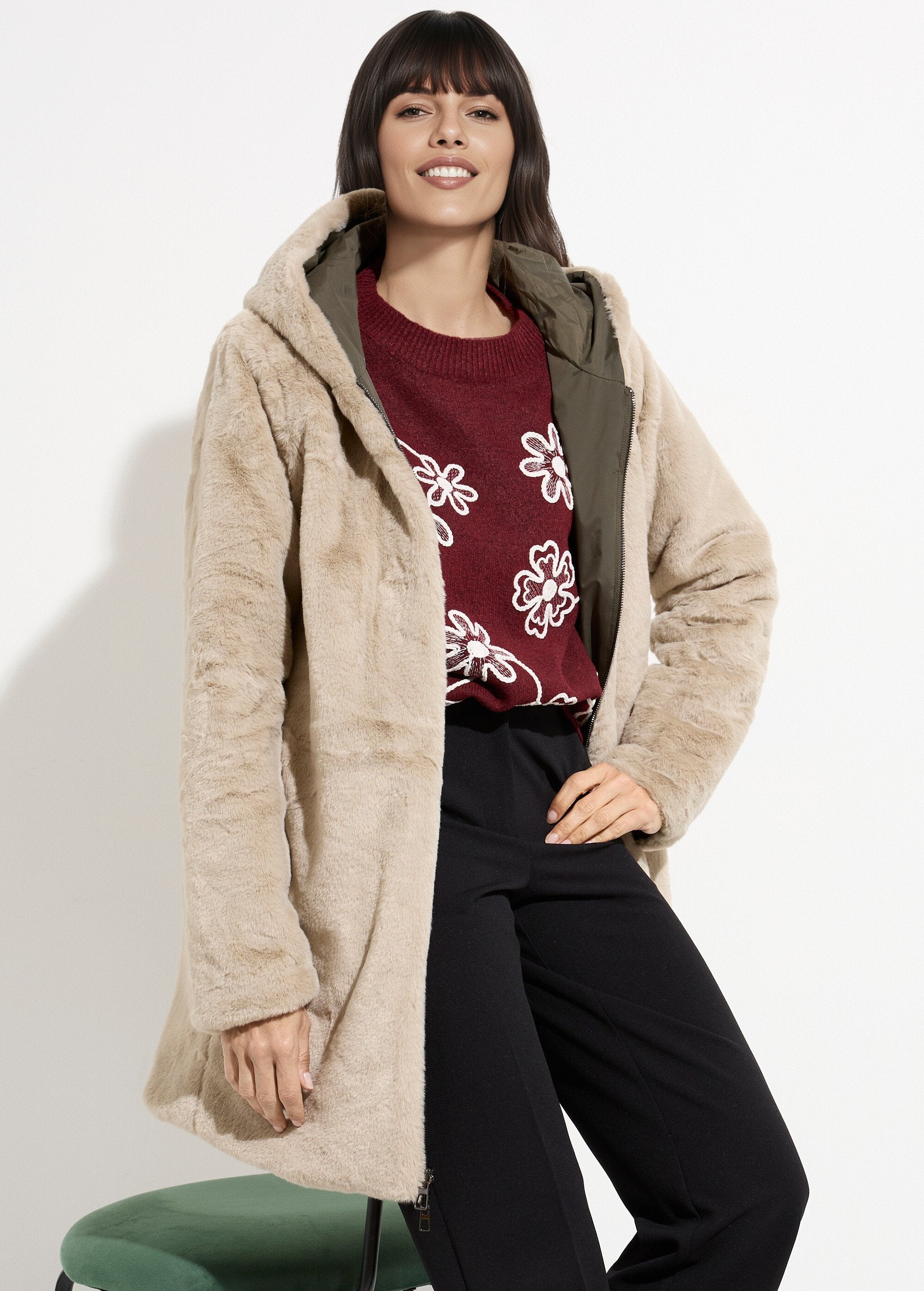 Reversible_water-repellent/fur_parka_1_Kaki_et_beige_DE2_slim