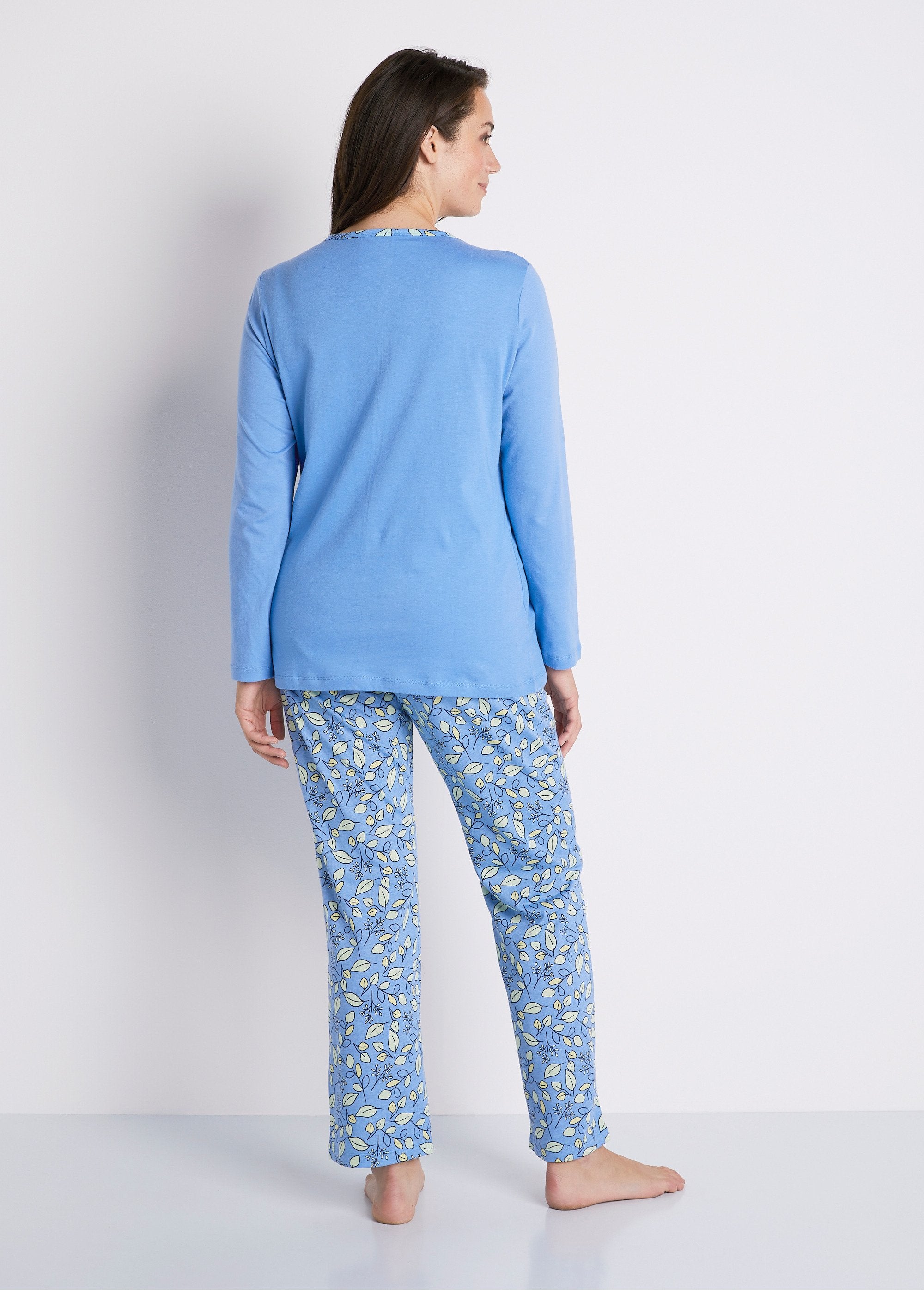 Koala_pattern_printed_cotton_pajamas_Blue_DO1_curvy