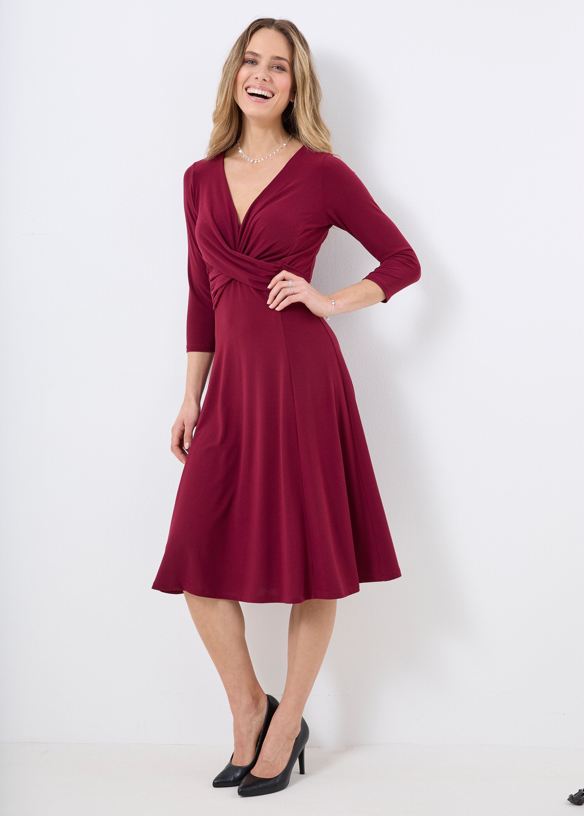 Short_knit_wrap_dress_Plain_plum_FA1_slim