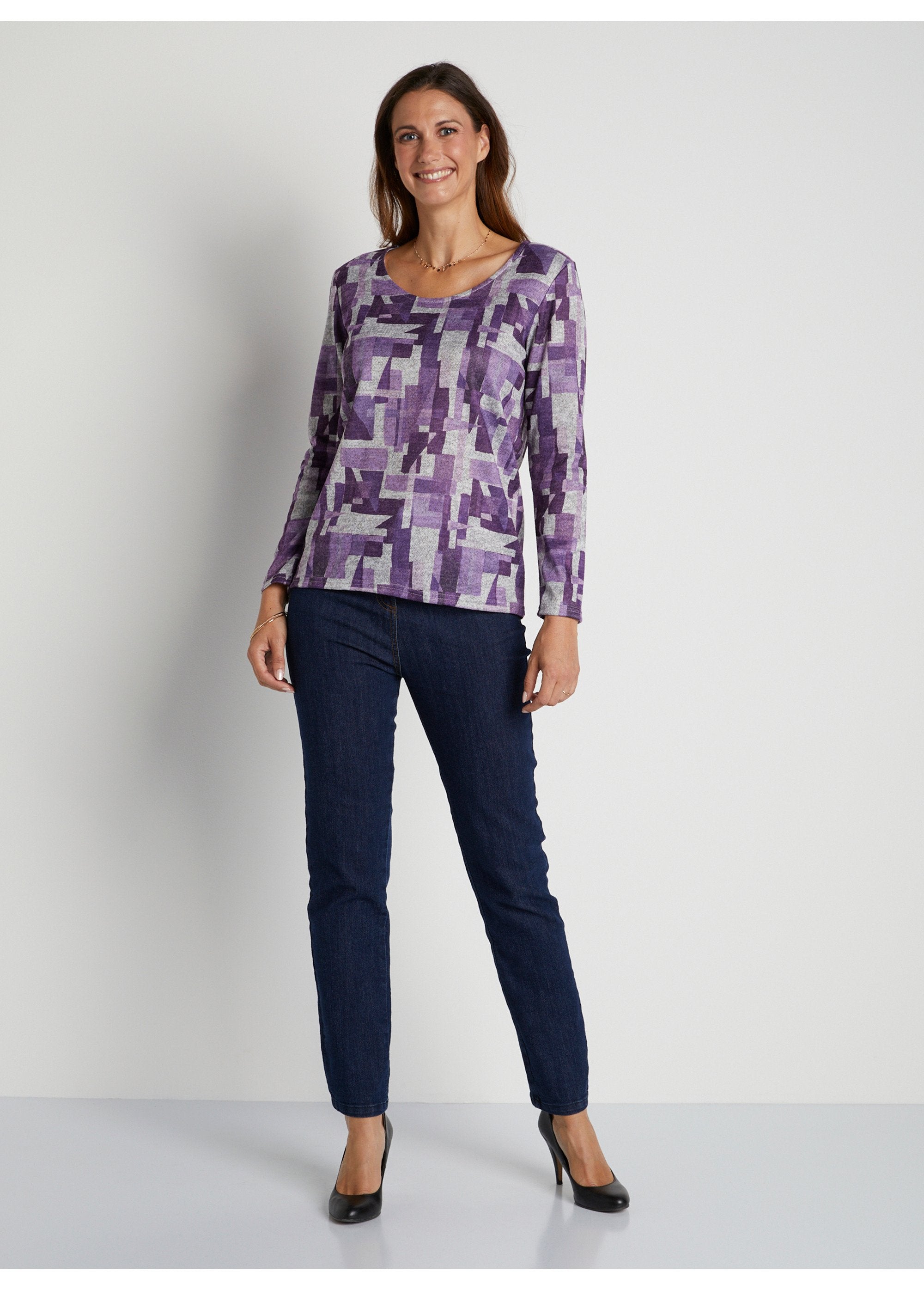 Straight_graphic_print_T-shirt_Blackcurrant_print_SF1_slim