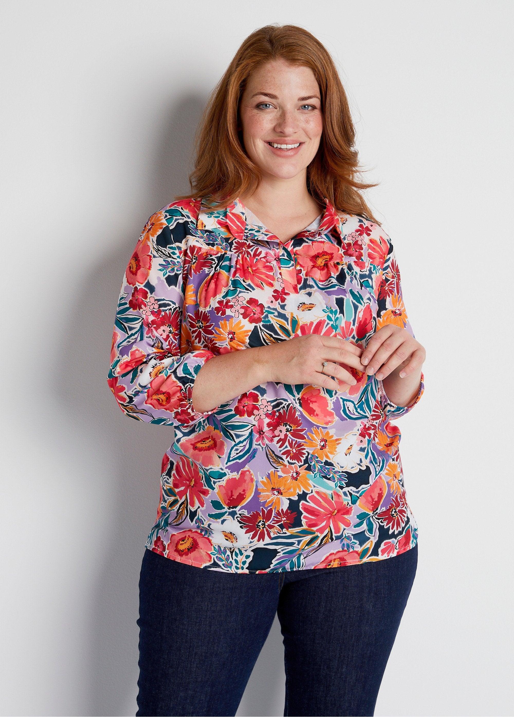 Floral_print_mid-length_loose_tunic_Orange_print_FA1_curvy